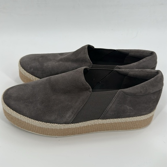 Vince Warren Platform Slip On Sneaker Suede Grey 8.5 - Picture 4 of 6